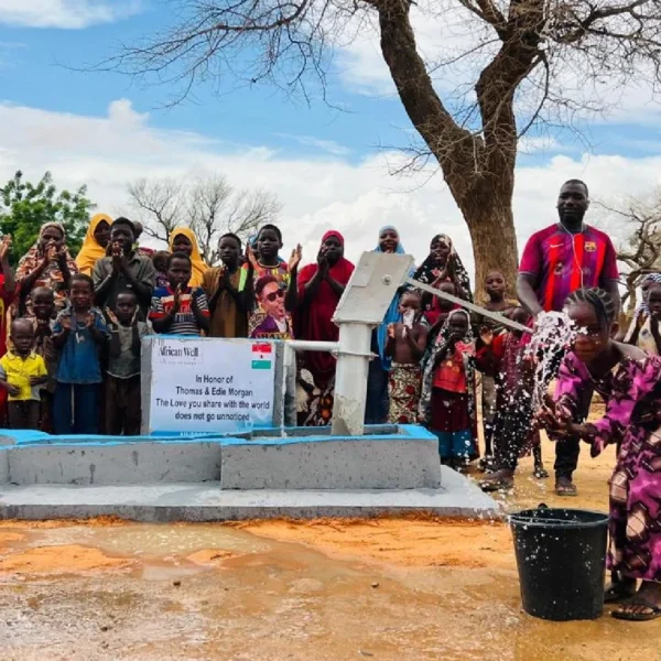 Hand pump well in Africa